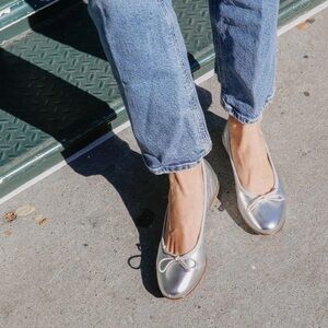Margaux The Demi - Silver Nappa Women’s Flats